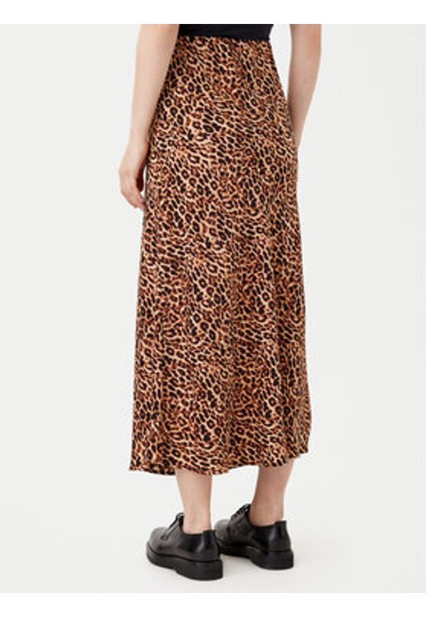 Pieces Spódnica midi Franan 17116541 Brązowy Regular Fit. Kolor: brązowy. Materiał: syntetyk