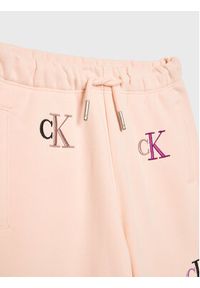 Calvin Klein Jeans Spodnie dresowe Monogram IG0IG01906 Różowy Regular Fit. Kolor: różowy. Materiał: bawełna #2