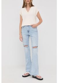 Miss Sixty jeansy damskie high waist. Stan: podwyższony. Kolor: niebieski #1