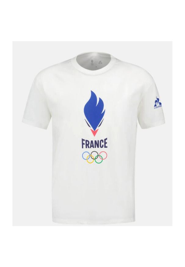 Koszulka Le Coq Sportif Paris 2024 N° 5. Kolor: biały. Materiał: bawełna. Wzór: aplikacja. Sport: piłka ręczna