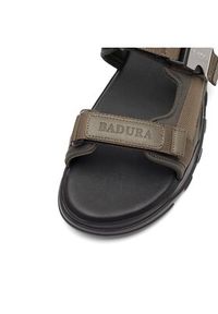 Badura Sandały MOTTU-01 MI08 Khaki. Kolor: brązowy. Materiał: materiał #4