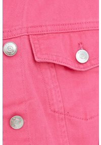 only - Only kurtka jeansowa damska kolor fioletowy przejściowa. Kolor: fioletowy. Materiał: jeans #6