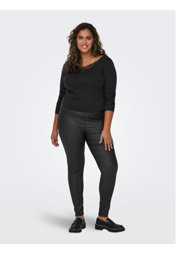 ONLY Carmakoma Bluzka New Kira 15303935 Czarny Regular Fit. Kolor: czarny. Materiał: bawełna