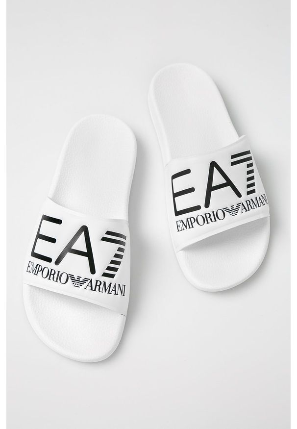 EA7 Emporio Armani - Klapki. Kolor: biały