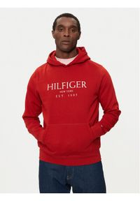 TOMMY HILFIGER - Tommy Hilfiger Bluza MW0MW35523 Czerwony Regular Fit. Kolor: czerwony. Materiał: syntetyk