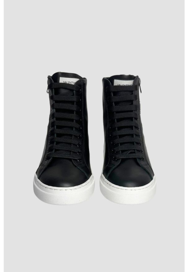 Valentino by Mario Valentino - VALENTINO Czarne sneakersy HIGH-TOP, Rozmiar 41. Kolor: czarny