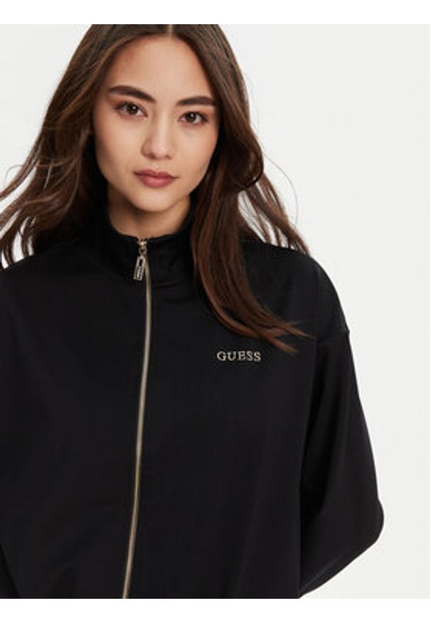 Guess Bluza V5YL09 KCX42 Czarny Regular Fit. Kolor: czarny. Materiał: syntetyk