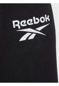 Reebok Spodnie dresowe Identity Logo HN4370 Czarny Regular Fit. Kolor: czarny. Materiał: bawełna