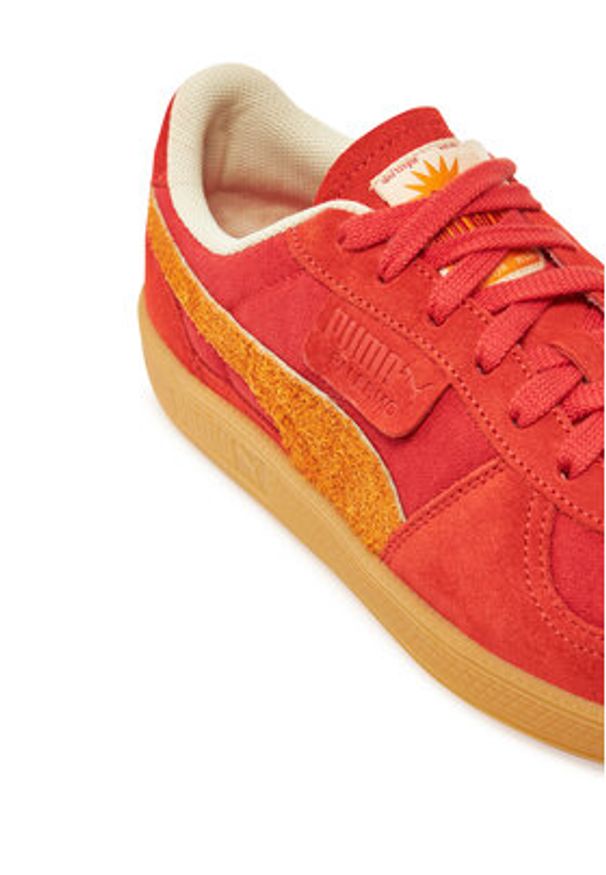 Puma Sneakersy Palermo Weathered 401722 02 Czerwony. Kolor: czerwony. Materiał: zamsz, skóra