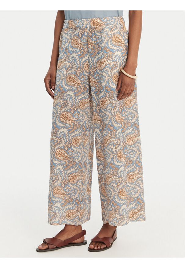 Weekend Max Mara Kuloty Nirvana 2615131132 Błękitny Loose Fit. Kolor: niebieski. Materiał: jedwab