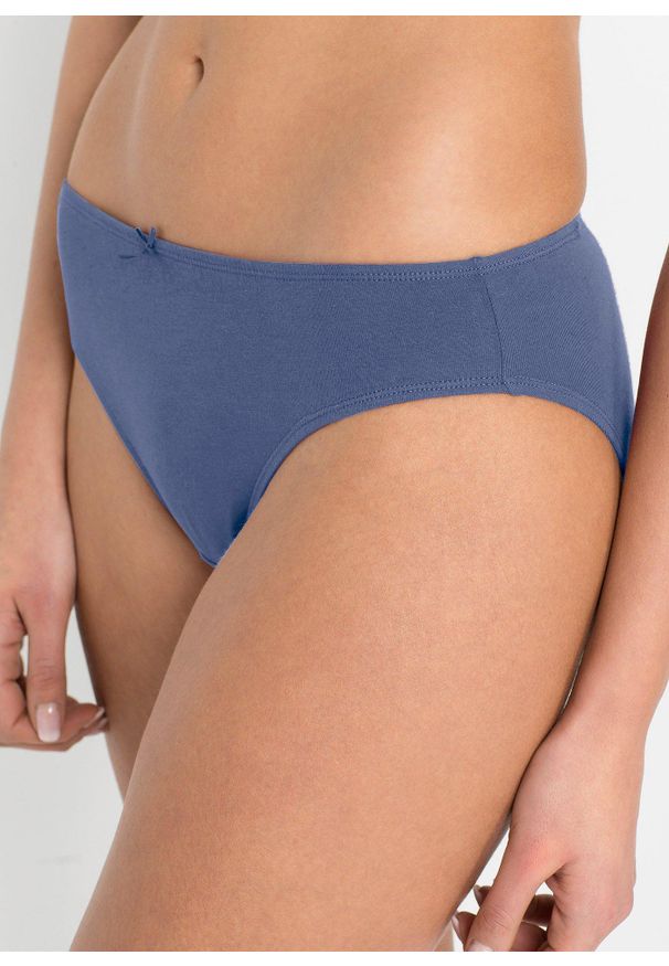 bonprix - Figi (6 par). Kolor: beżowy. Materiał: skóra, materiał, koronka. Wzór: gładki, koronka