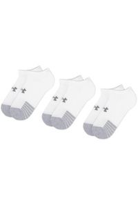 Under Armour Zestaw 3 par niskich skarpet unisex Heatgear No Show Sock 1346755-100 Biały. Kolor: biały. Materiał: materiał #3