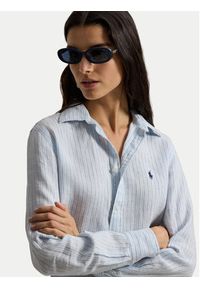 Polo Ralph Lauren Koszula 211A96158003 Błękitny Classic Fit. Typ kołnierza: polo. Kolor: niebieski. Materiał: len #5