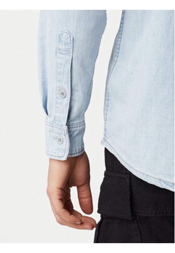 G-Star RAW - G-Star Raw Koszula jeansowa D27083-D252 Błękitny Regular Fit. Kolor: niebieski. Materiał: bawełna