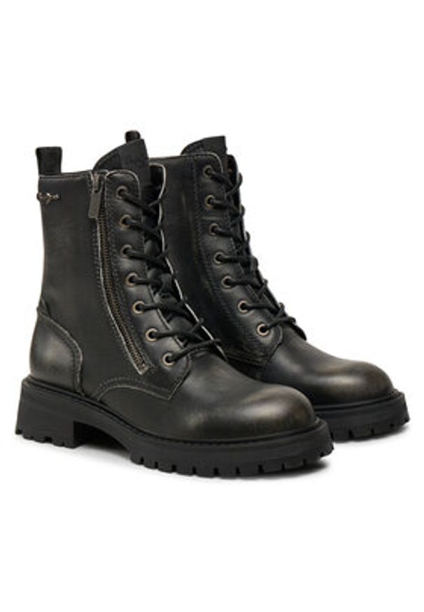 Pepe Jeans Trapery Kane PLS50548 Czarny. Kolor: czarny. Materiał: skóra