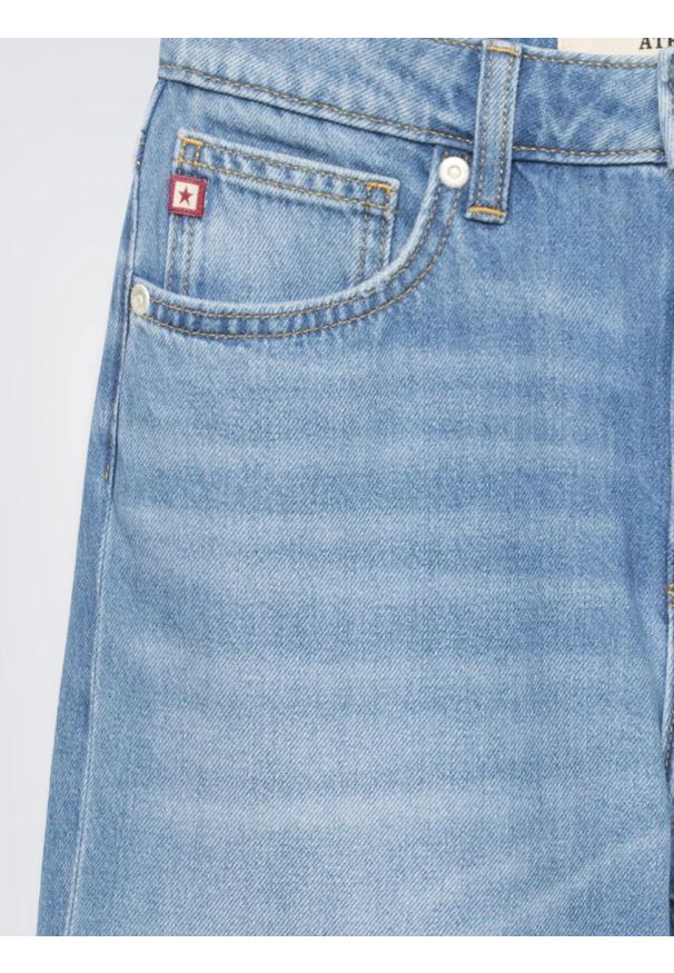 Big-Star - Jeansy damskie z szeroką nogawką niebieskie Atrea 111. Stan: podwyższony. Kolor: niebieski. Sezon: lato. Styl: vintage, retro, klasyczny