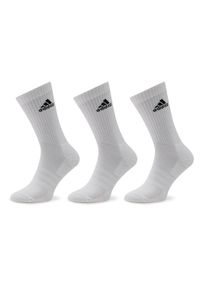 Adidas - adidas Skarpety wysokie unisex Cushioned Crew Socks 3 Pairs HT3446 Biały. Kolor: biały. Materiał: syntetyk