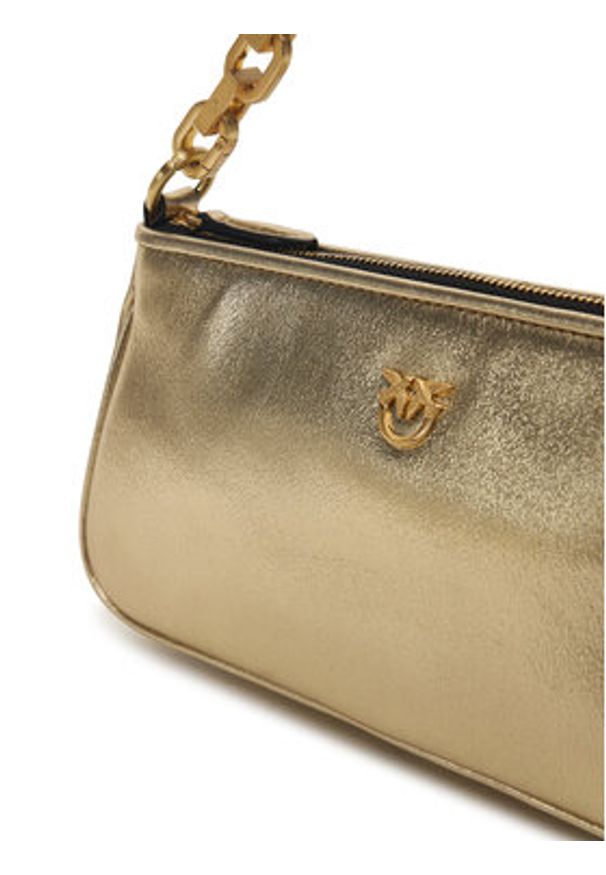 Pinko - PINKO Torebka Half Moon Baguette Mini AI 25-26 PLTT 105069 A2O9 Złoty. Kolor: złoty. Materiał: skórzane