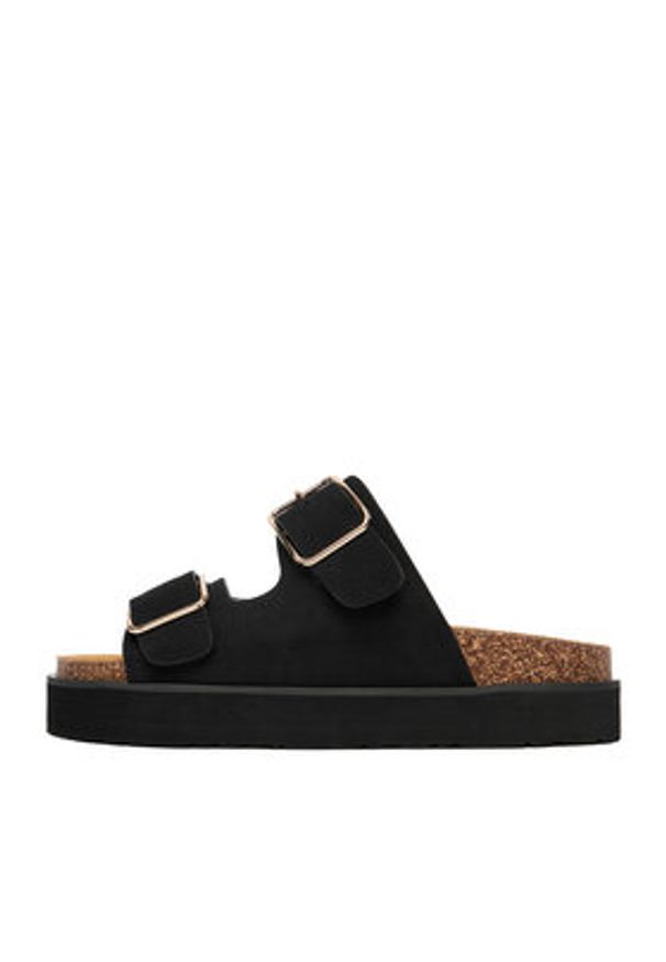 DeeZee Klapki CEO-LB-P2181 Czarny. Kolor: czarny. Materiał: skóra