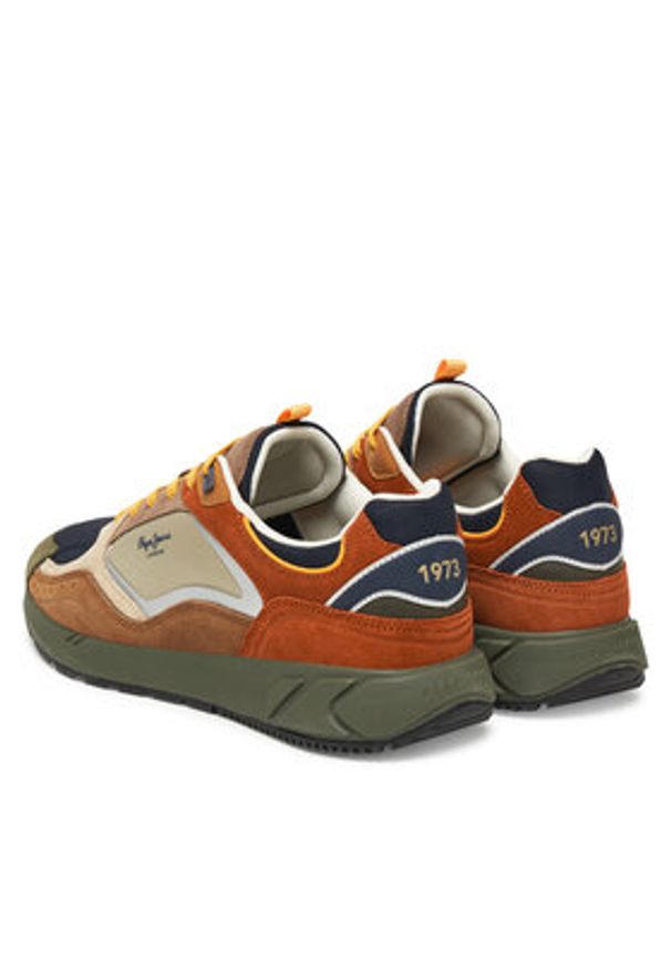 Pepe Jeans Sneakersy Marlon Sports M PMS600002 Brązowy. Kolor: brązowy. Materiał: zamsz, skóra