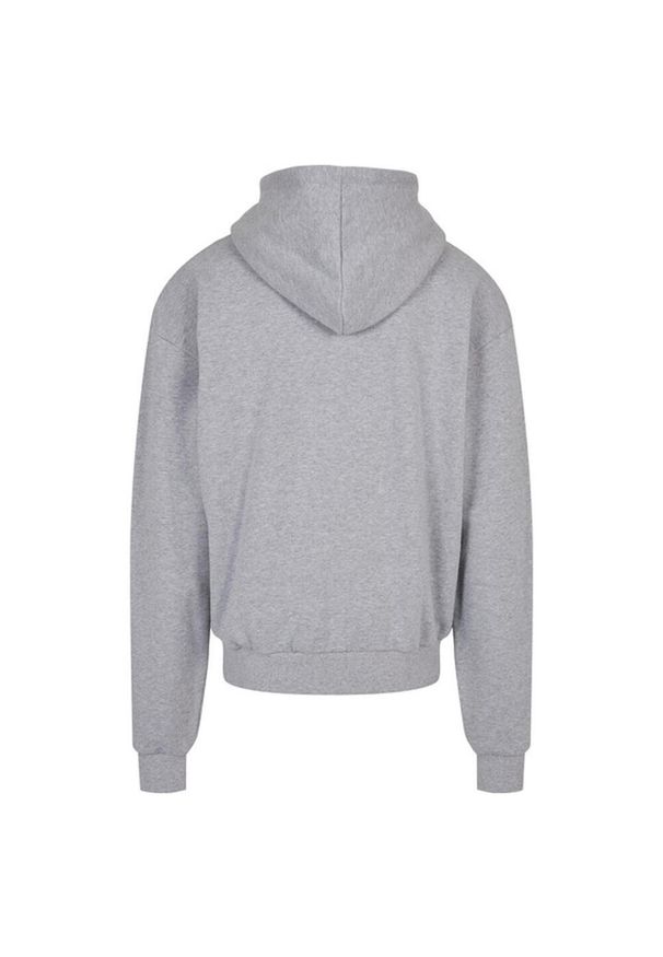 BUILD YOUR BRAND - Bluza Z Kapturem Dla Dorosłych Unisex Ultra Heavy Zapinana Na Zamek Błyskawiczny. Typ kołnierza: kaptur. Kolor: szary