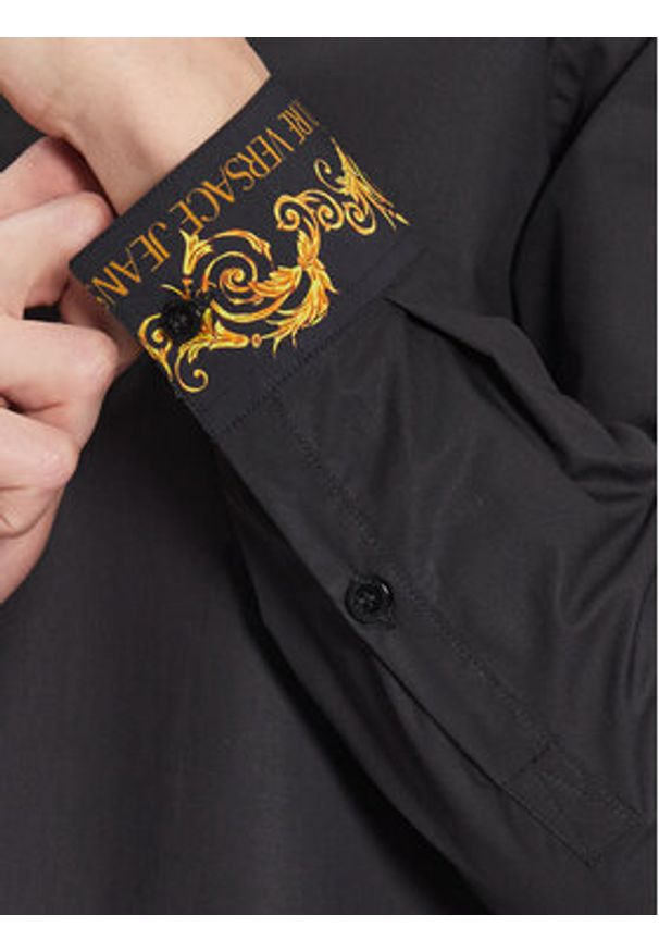 Versace Jeans Couture Koszula 74GAL2SB Czarny Regular Fit. Kolor: czarny. Materiał: bawełna