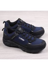 Buty sportowe trekkingowe wodoodporne granatowe DK 1096. Kolor: niebieski. Materiał: skóra ekologiczna #1