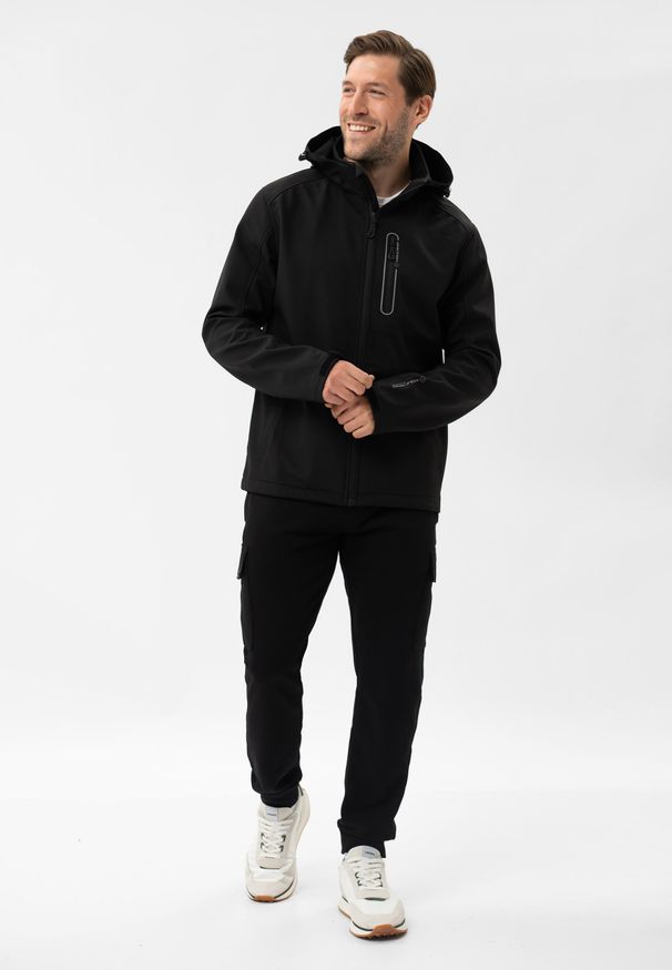 Volcano - Bluza softshellowa F-CLIFT. Typ kołnierza: kołnierzyk stójkowy. Materiał: dzianina, softshell, materiał, polar. Wzór: napisy