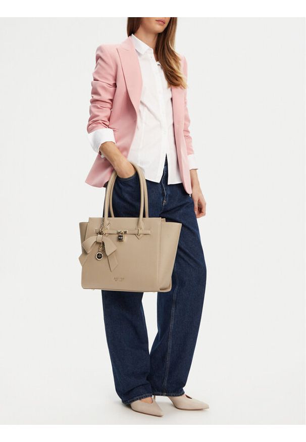 Nine West Torebka CEO-Chelsea-Charm-III-LX10186 Beżowy. Kolor: beżowy