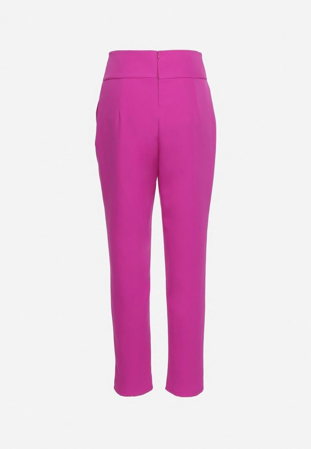 Born2be - Fuksjowe Spodnie Regular Boura. Okazja: do pracy, na spotkanie biznesowe. Kolor: różowy. Styl: biznesowy, klasyczny