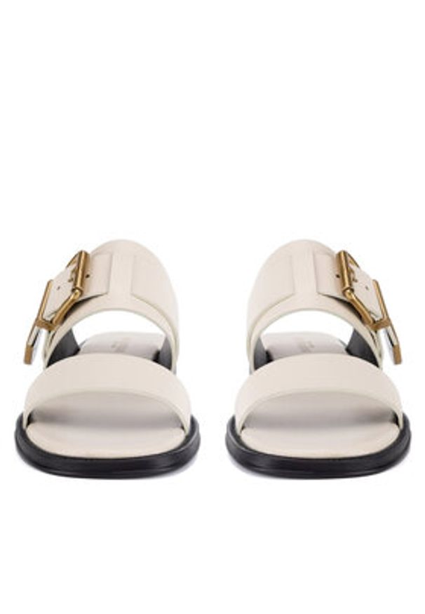 Badura Klapki LOTUS-118261 Biały. Kolor: biały. Materiał: skóra