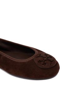 Tory Burch Baleriny Reva Travel Ballet 177247 Brązowy. Kolor: brązowy. Materiał: skóra, zamsz #3