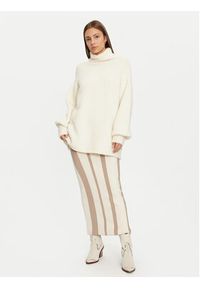 Vero Moda Spódnica ołówkowa Gold New Art 10311360 Beżowy Slim Fit. Kolor: beżowy. Materiał: syntetyk #2