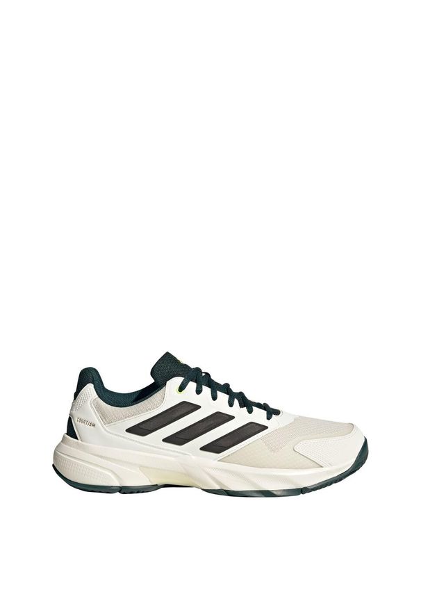 Adidas - Buty CourtJam Control 3 Tennis. Kolor: zielony, biały, szary, wielokolorowy. Materiał: materiał. Sport: tenis