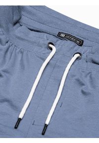 Ombre Clothing - Spodnie męskie dresowe joggery P951 - niebieskie - XXL. Kolor: niebieski. Materiał: dresówka #6