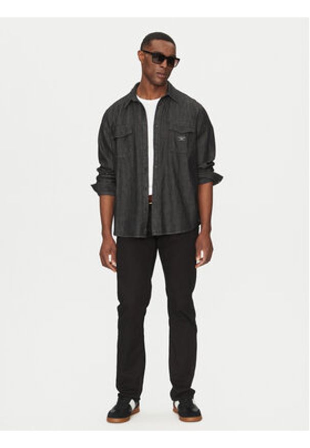 Guess Jeans Koszula M5RH56 D5M91 Czarny Comfort Fit. Kolor: czarny. Materiał: bawełna