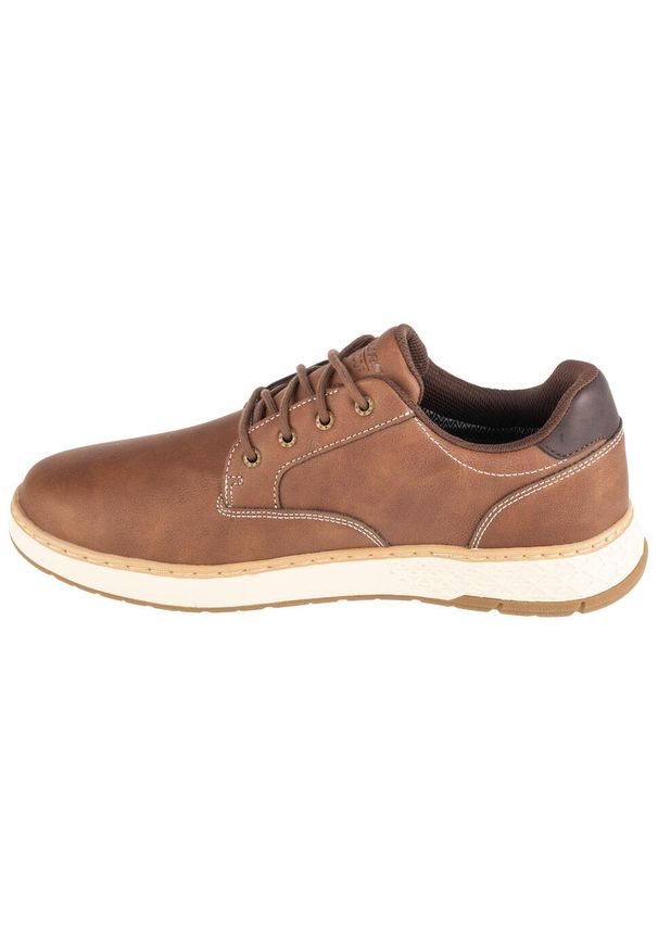 skechers - Buty do chodzenia męskie Skechers Garlan Pryor. Zapięcie: sznurówki. Kolor: brązowy. Materiał: guma, materiał, tkanina, syntetyk. Szerokość cholewki: normalna. Sport: turystyka piesza