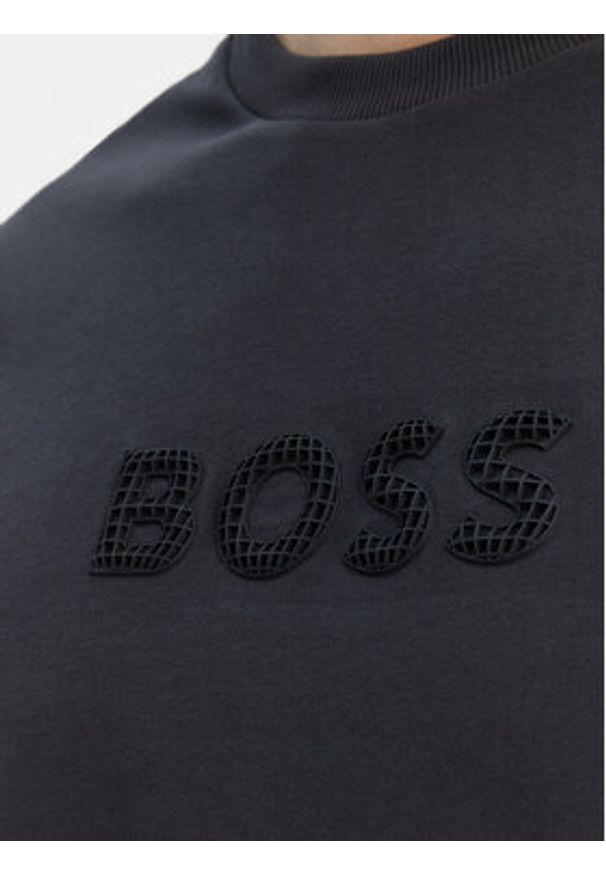 BOSS T-Shirt TS_Terrace Logo 50559361 Granatowy Regular Fit. Kolor: niebieski. Materiał: bawełna