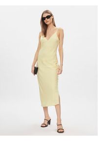 Calvin Klein Sukienka letnia K20K206776 Żółty Regular Fit. Kolor: żółty. Materiał: syntetyk. Sezon: lato #2