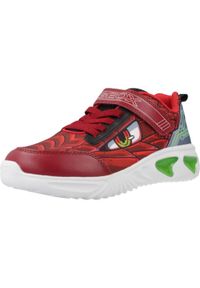 Geox - Buty GEOX J ASSISTER BOY Czerwony. Kolor: czerwony. Materiał: syntetyk, tkanina. Sport: turystyka piesza
