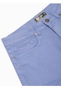 Ombre Clothing - Szorty męskie CHINO - jasnoniebieskie V15 - Rozmiar: S. Okazja: na co dzień. Kolor: niebieski. Materiał: elastan, bawełna. Długość: krótkie. Styl: casual #8