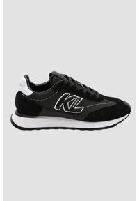 Karl Lagerfeld - KARL LAGERFELD Czarne sneakersy męskie KAIRO KL Sidetrim Lo Mix, Rozmiar 41. Kolor: czarny