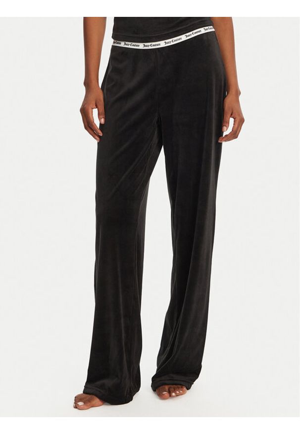 Juicy Couture Spodnie piżamowe Vicky JCLAS125504 Czarny Flare Fit. Kolor: czarny. Materiał: syntetyk