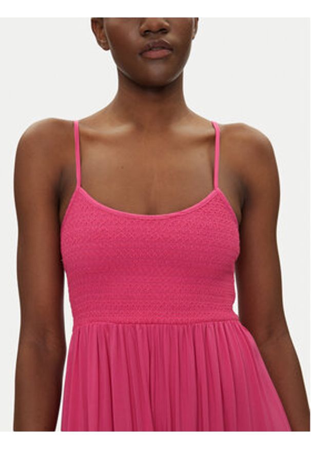 YSABEL MORA Sukienka letnia 86167 Różowy Regular Fit. Kolor: różowy. Materiał: wiskoza. Sezon: lato