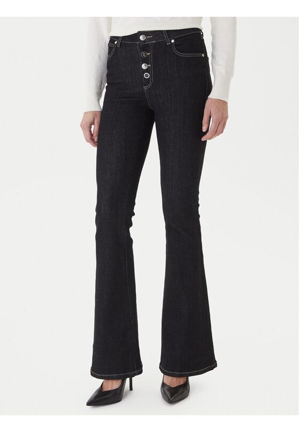 Gaudi Jeansy 521BD26006 Czarny Flare Fit. Kolor: czarny
