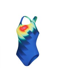 Strój pływacki jednoczęściowy damski Speedo Placement Digital Powerback. Kolor: wielokolorowy, niebieski