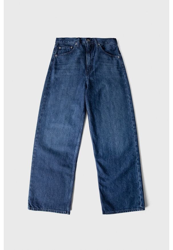 Levi's® - Levi's jeansy WLTRD High Loose damskie high waist. Okazja: na spotkanie biznesowe. Stan: podwyższony. Kolor: niebieski. Styl: biznesowy