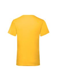 FRUIT OF THE LOOM - Męska Koszulka Z Dekoltem Valueweight. Kolor: pomarańczowy, wielokolorowy, żółty. Sport: turystyka piesza