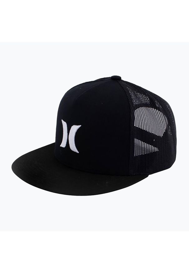 Czapka z daszkiem męska Hurley Icon Solid Flat Trucker. Kolor: czarny