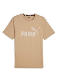 Podkoszulek Puma Essentials Logo, Mężczyźni. Kolor: brązowy. Materiał: materiał, bawełna